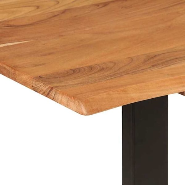 Teollinen design ruokapöytä 154 x 80 x 76 cm akasiapuusta ja teräksestä DEC036609 kastanj
