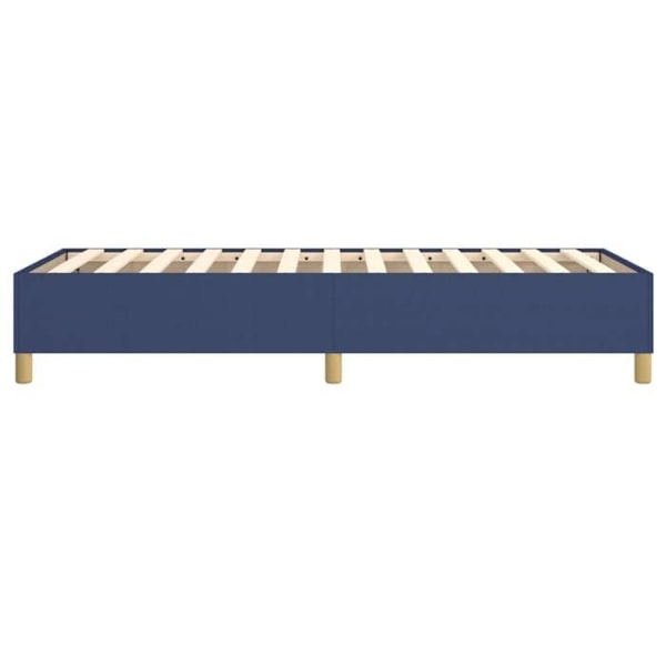 Sæng med lameller på fødder, sengegærde 90x200 cm, blå stof TDL0207317 Blå