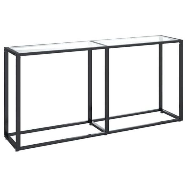 Praktisk konsolbord til en organiseret entre 160 x 35 x 75,5 cm hærdet glas og stål DEC032268 Guld