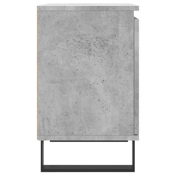 Sæt af to natborde med skab med dør 40 x 30 x 50 cm grå ingeniørtræ DEC035356 kastanj