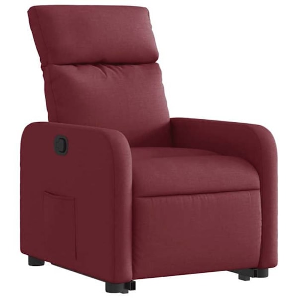 Fåtölj med relax och bekvämt vaddering, elektrisk lyftfunktion i bordeaux tyg DEC028163 Bordeaux