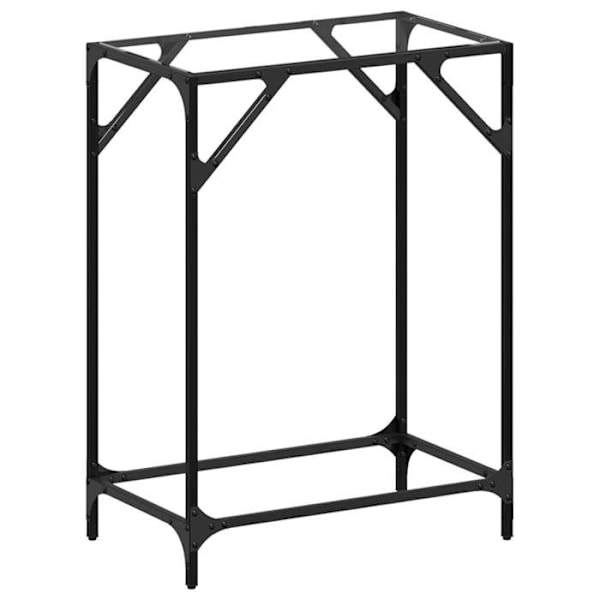 Modern konsolmöbel för entré, sidobord 60 x 35 x 81cm, transparent glas och stål DEC031351 Transparent