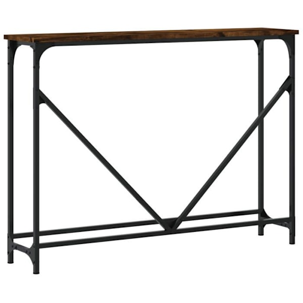 Praktisk konsolbord til en organiseret entré 102 x 22,5 x 75 cm brun ingeniørt træ og metal DEC031777 kastanj