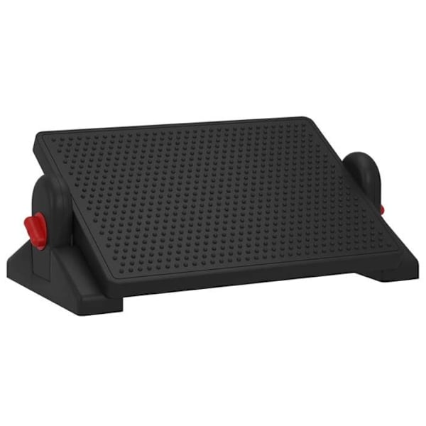 Ergonomisk fodstøtte til skrivebord 2 højder 50 x 30,5 x 17 cm HIPS sort DEC030695 Svart