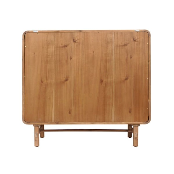 Kommode kaappi buffet 4 laatikolla ja 3 varastokompartimentilla rottinkia ja massiivista akasiaa sävyssä 101x109x45 cm 04_0006522 kastanj