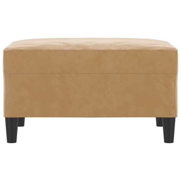 Fotpall för säng 70 x 55 x 41 cm i brun sammet DEC030445 Flerfärgad