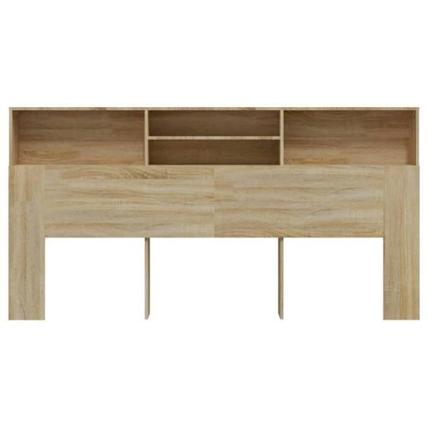 Hovedgærde med opbevaring, sengtilbehør, natbord, hylde 200 x 19 x 103,5 MDF farve eg Ek