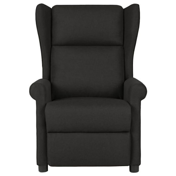 Fauteuil relax TV med komfortabelt polstring i sort stof DEC028106 Svart