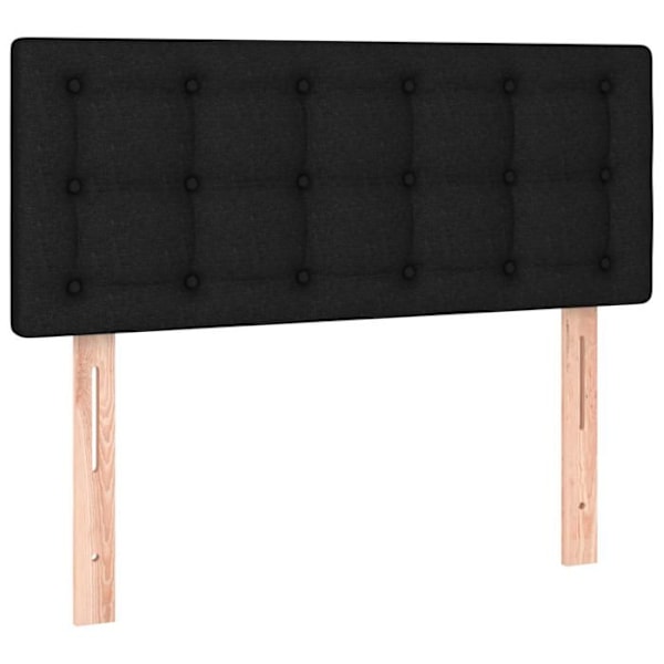Hovedgærde til seng til soveværelse LED-møbel 90 x 5 x 78/88 cm sort stof TDL0200535 Svart