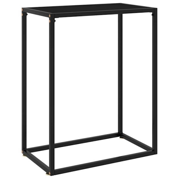 Konsolbord praktisk til en organiseret entre 60 x 35 x 75 cm hærdet glas og sort stål DEC032142 Svart