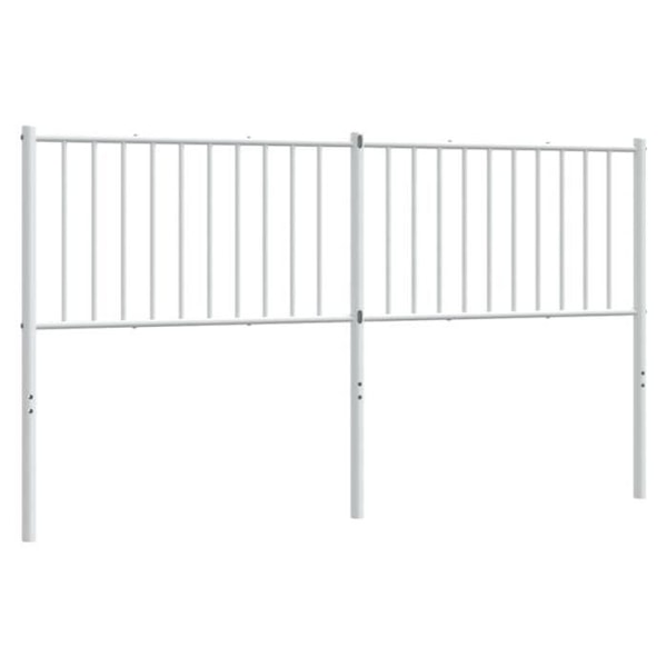 Hovedgærde til seng, soveværelse, møbel 160 cm, hvid metal TDL0202471