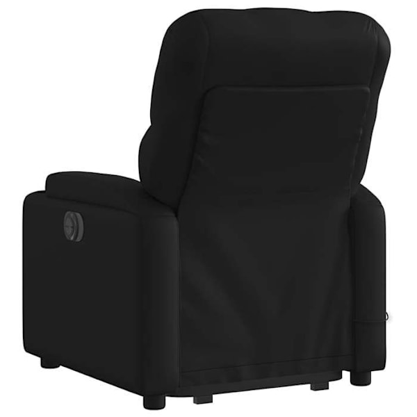 Avslappningsstol med massagefunktion och elektrisk lutning i svart PVC DEC027809 Svart
