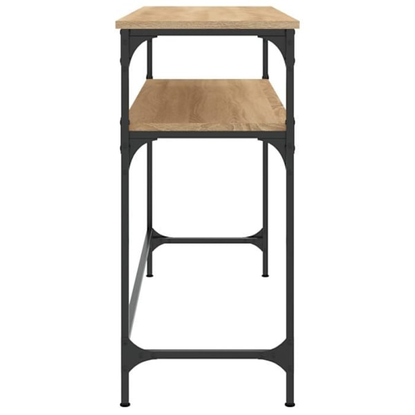 Modern konsolmöbel för entré med hyllor 100 x 35,5 x 75 cm brun ingenjörsträ och metall DEC031912 kastanj