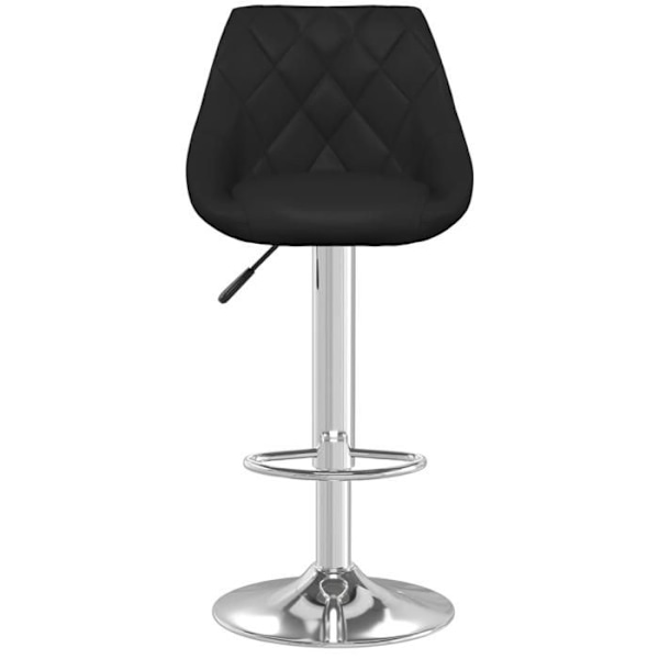 Barstool x1 korkea tuoli timanttiompeleet mustasta PVC:stä DEC029524 Svart