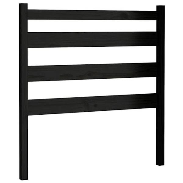 Hovedgærde - Fyrretræ - 96x4x100 cm - Sort - Moderne - Moderne design Svart