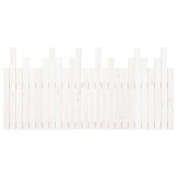 Sänggavel tillbehör sovrum väggmöbel 166 x 3 x 80 cm massivt trä vit TDL0202706 Vit