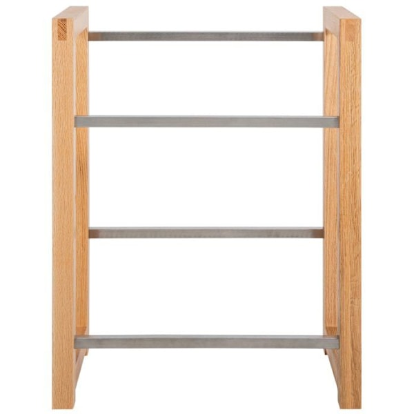 reol til 2 kasser til drikkevarer opbevaring støtte til flasker 71x56 cm i egetræ 10_0003069 kastanj