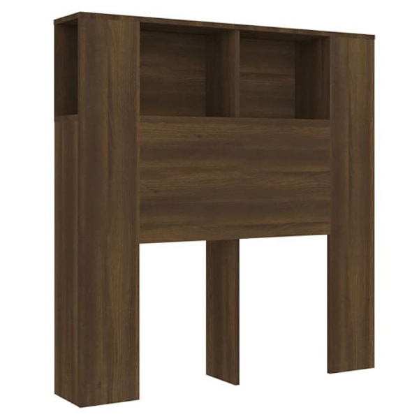 Sänggavel med förvaring, sängbord, hylla 100 x 18,5 x 104,5 cm MDF brun TDL0200068