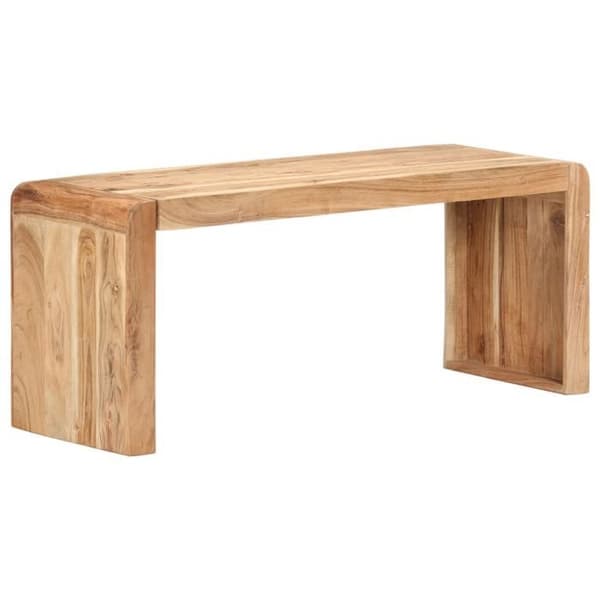 Bænk i rustik design 110 x 38 x 46 cm i solidt brunt akacietræ DEC024994 Brun