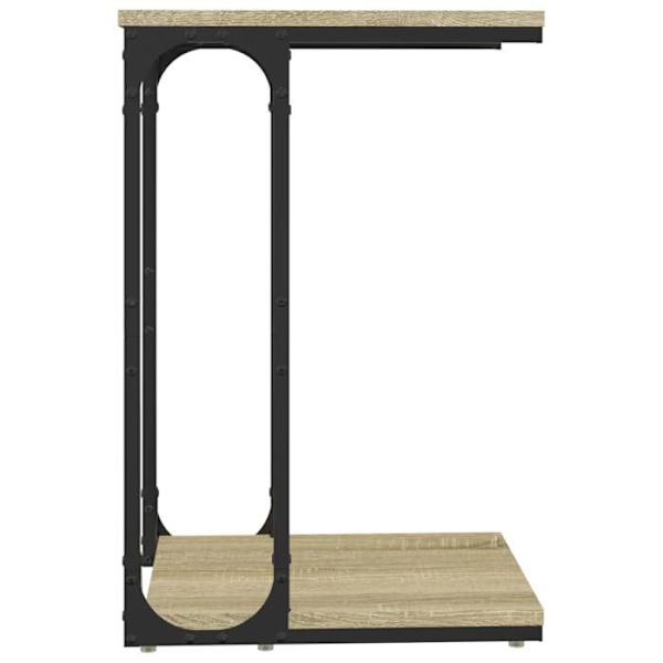 Aflastabel til sofa 40 x 30 x 60 cm i ingenierings træ i egetræ farve og stål DEC032413 kastanj