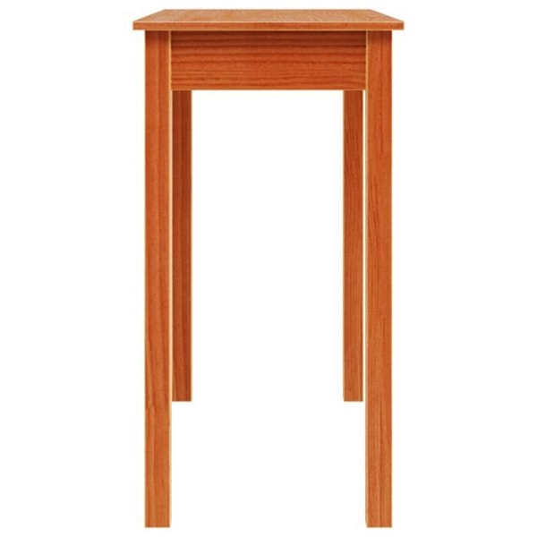 Bordskonsol möbel för entré 80 x 40 x 75 cm massivt furu i vaxad brun färg DEC032054 kastanj