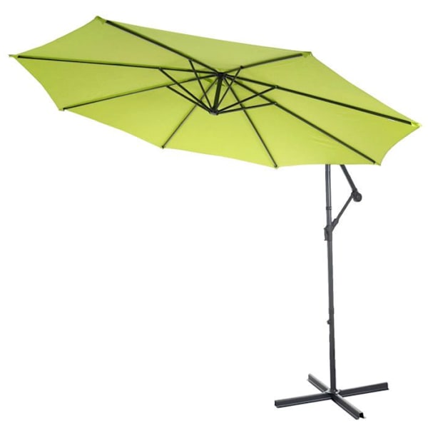 Parasolfodbold solbeskyttelse Ø 3m vinklet polyester/stål 11kg limegrøn uden støtte 04_0000950 Guld