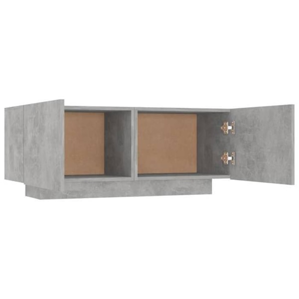 Sängbord med förvaringsfack och dörrar 100 x 35 x 40 cm grå ingenjörsträ DEC033964 kastanj