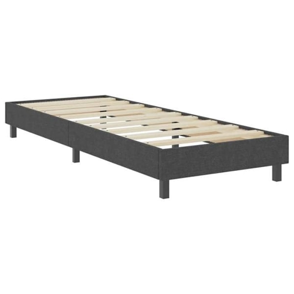 Sängykehys - Soier - 80x200 cm - Metalli - Tumma harmaa kangas - 1 paikka Mörkgrå