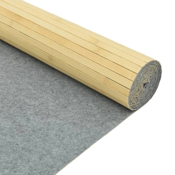 Paravent separátor för rum vägg 165 x 600 cm bambu beige DEC031159 Beige