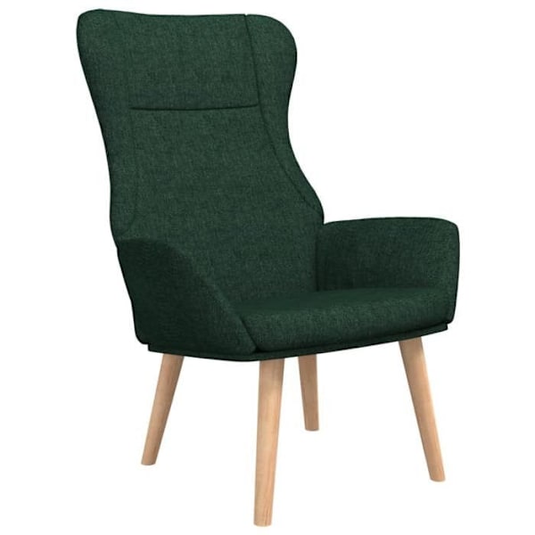 Loungestol modern design i mørkegrønt stof DEC026780 Grön