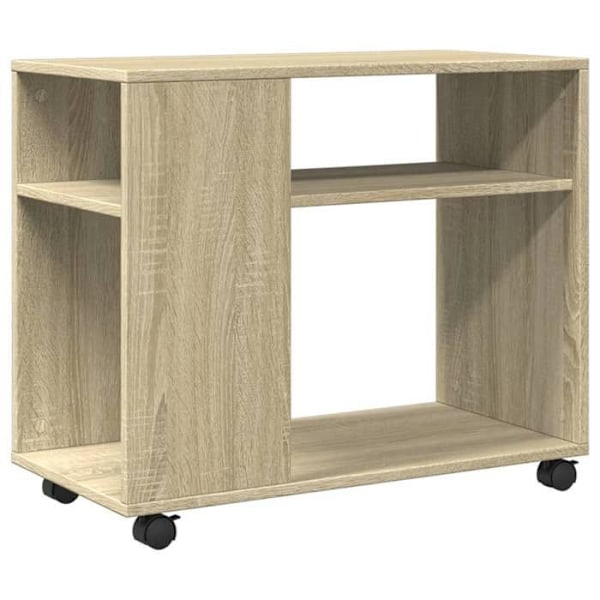 Konsolbord til sofa med hjul i ingenieetræ, farve eg DEC032331 kastanj