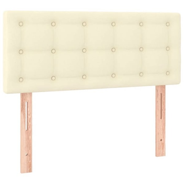 Hovedgærde - Creme - 100x5x78/88 cm - Syntetisk læder - Klassisk - Holdbar Grädde
