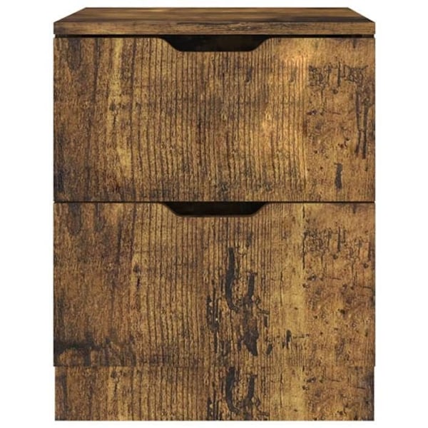 Sæt af 2 natborde med to skuffer 40 x 40 x 50 cm ingeniørtræ brun DEC035116 kastanj