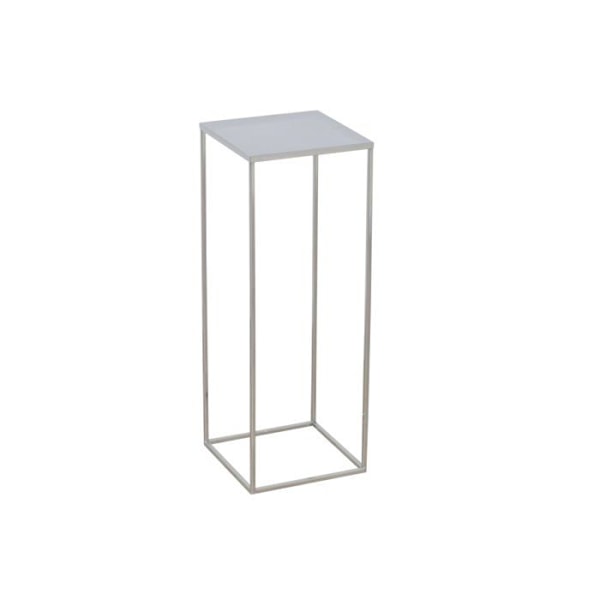 Modern växtställ i silvermetall 19 x 19 x 50 cm Slät finish DEC050073 Silver