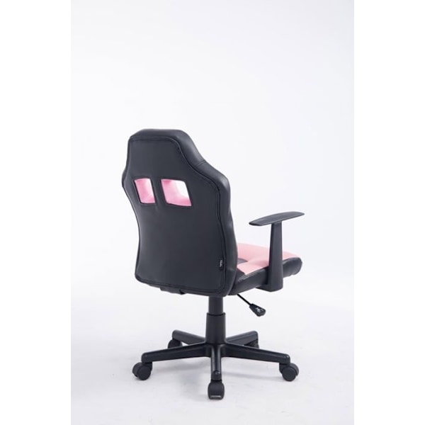 Barnstol i PU rosa - BUR10185 - Justerbar höjd