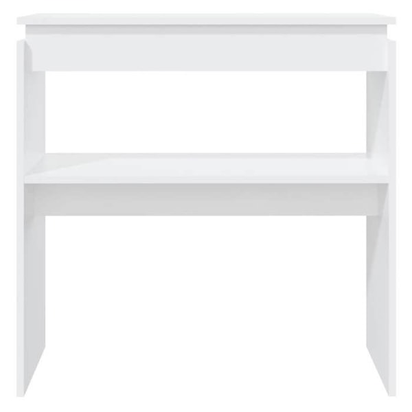 Bordskonsol med funktionell design och hylla 80 x 30 x 80 cm, vit ingenjörsträ DEC031716 Vit