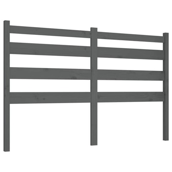 Hovedgavl til seng soveværelse møbel 166 x 4 x 100 cm grå fyrretræ TDL0203381