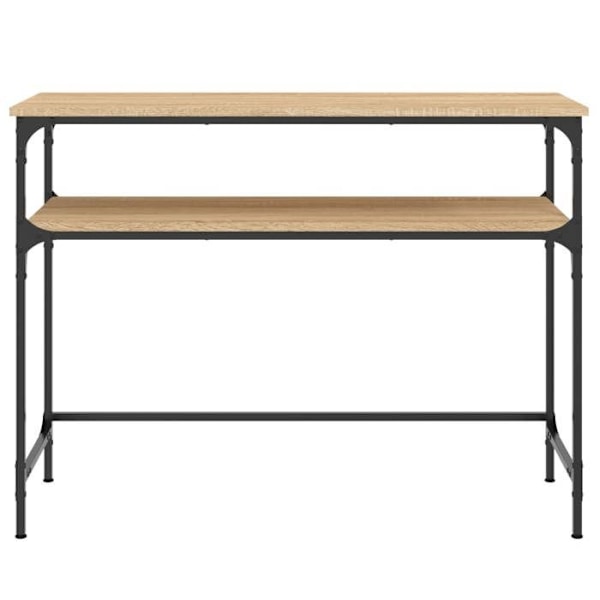 Moderni eteiskonsolihuonekalu hyllyillä 100 x 35,5 x 75 cm ruskea tehdaspuu ja metalli DEC031912 kastanj