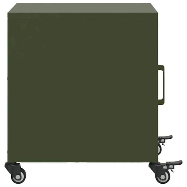 Paket med 2 sängbord på hjul med fack med dörr 36 x 39 x 43,5 cm grön stål DEC035763 Guld