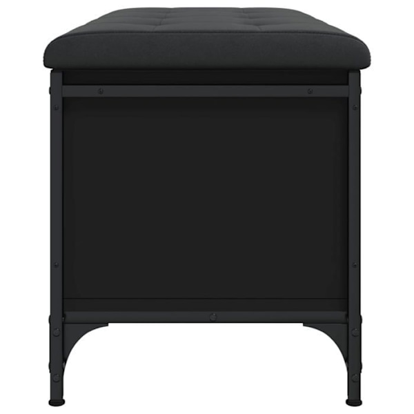 Banc banquette de rangement med sittdyna 82 x 42 x 45 cm ingenjörsträ svart DEC024783 kastanj