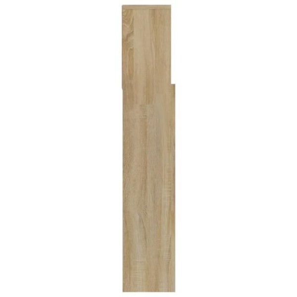 Hovedgærde med opbevaring, sengetilbehør, natbord, hylde 120 x 19 x 103,5 MDF i egfarve