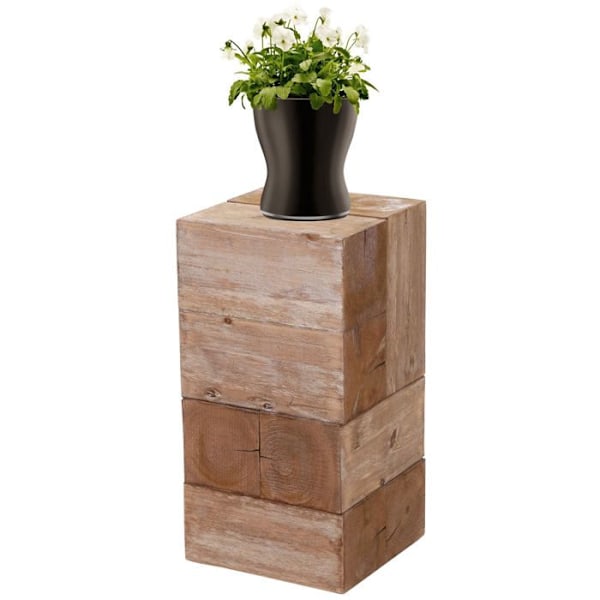 Støtte til blomster lille sidebord højde 60 cm massiv grantræ 04_0005055 kastanj