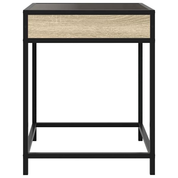 Yöpöytä LED-peilillä 40 x 40 x 51 cm puu, lasi ja teräs DEC033147 kastanj