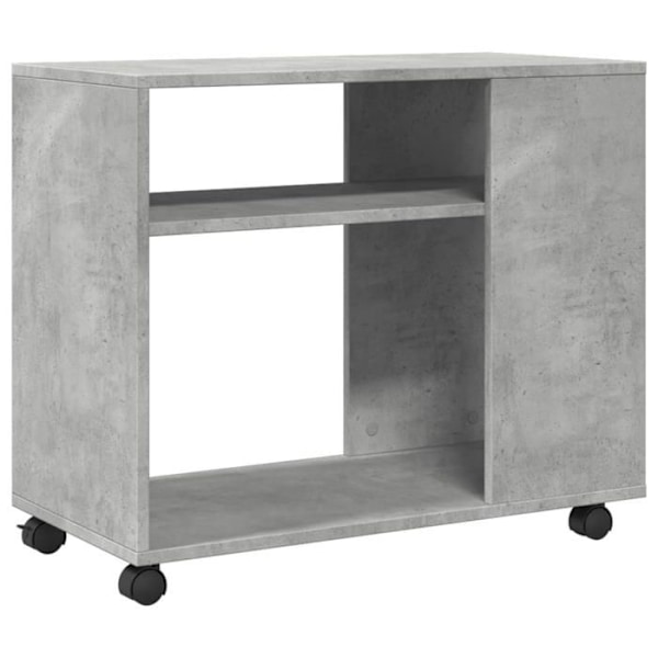 Mobilhylde på hjul med hylder 70 x 35 x 60 cm i grå ingeniørtræ DEC032333 kastanj