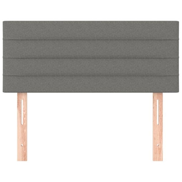 Huvudgavel till säng, sovrumsmöbel 80 x 5 x 78/88 mörkgråt tyg