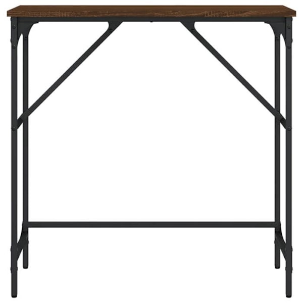 Funktionsdygtig indgangsbordskonsole i stil 75 x 32 x 75 cm af ingeniørtræ og metal DEC031881 kastanj