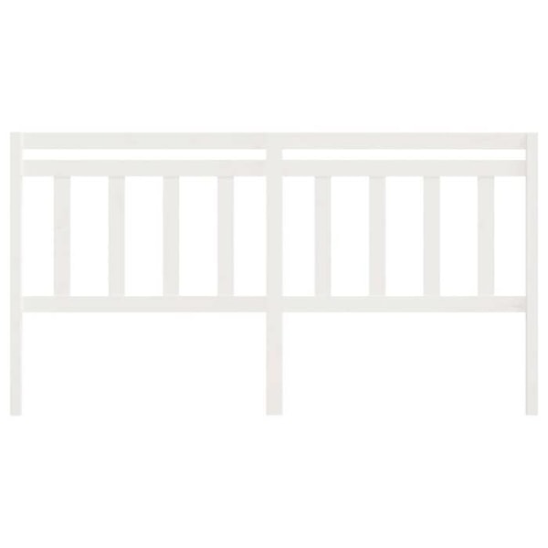 Hovedgærde - Kogletræ - 206x4x100 cm - Hvid - Moderne - Elegant design Vit