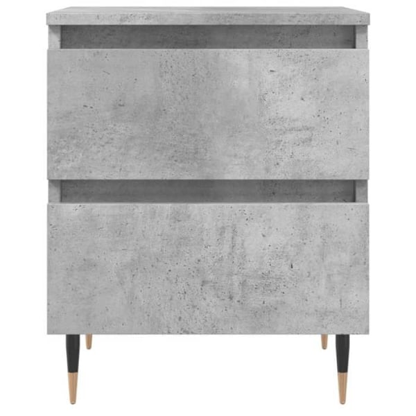 2 kpl yöpöytiä laatikoilla 40 x 35 x 50 cm harmaata puukomposiittia ja rautaa DEC035365 kastanj