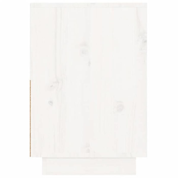 Natbord med skuffe og åbent rum 60 x 34 x 51 cm hvidt fyrretræ DEC033424 Vit