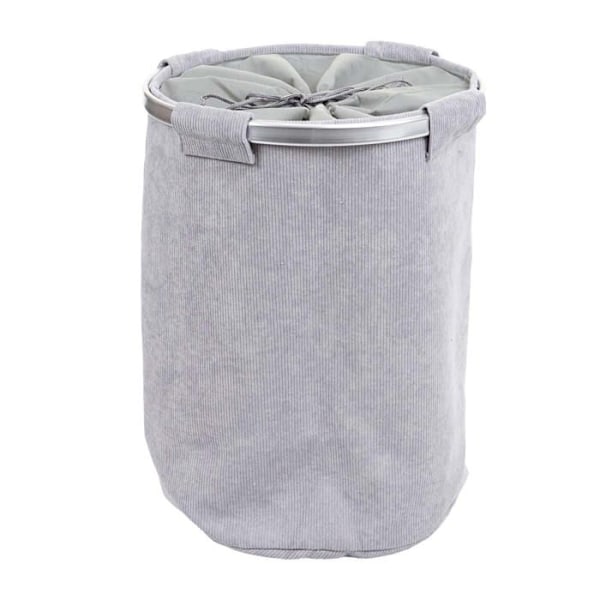 Vasketøjskurv med net 55 x 39 65L aluminiumramme og gråt stof